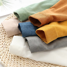将图片加载到图库查看器，Corduroy Shirts Womens Tops And Blouses Long Sleeve Spring Ladies Solid Loose Boyfriend Style Shirt
