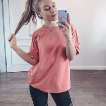 将图片加载到图库查看器，Hirsionsan Basic Cotton T Shirt Women Summer New Oversized Solid Tees 7 Color Casual Loose Tshirt Korean O Neck Female Tops
