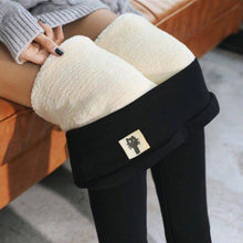 将图片加载到图库查看器，Winter Velvet Leggings Women&#39;s Warm Pants Cold-Resistant Solid Color Leggings Stretchy Comfortable Keep Warm And Fleece Legging
