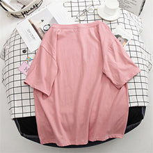 将图片加载到图库查看器，Hirsionsan Basic Cotton T Shirt Women Summer New Oversized Solid Tees 7 Color Casual Loose Tshirt Korean O Neck Female Tops
