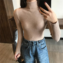 将图片加载到图库查看器，Women Sweaters 2020 Autumn Winter Tops Korean Slim Women Pullover Knitted Sweater Jumper Soft Warm Pull Femme
