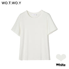将图片加载到图库查看器，WOTWOY Summer Knitted Basic Solid T-shirt Women Casual Cotton Short Sleeve Tee-Shirts Female Tops Women 2020 New Fashion S-XL
