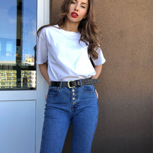 将图片加载到图库查看器，Hirsionsan Basic Cotton T Shirt Women Summer New Oversized Solid Tees 7 Color Casual Loose Tshirt Korean O Neck Female Tops
