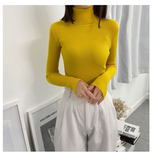 将图片加载到图库查看器，Women Sweaters 2020 Autumn Winter Tops Korean Slim Women Pullover Knitted Sweater Jumper Soft Warm Pull Femme
