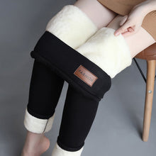 将图片加载到图库查看器，Winter Velvet Leggings Women&#39;s Warm Pants Cold-Resistant Solid Color Leggings Stretchy Comfortable Keep Warm And Fleece Legging
