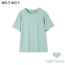 将图片加载到图库查看器，WOTWOY Summer Knitted Basic Solid T-shirt Women Casual Cotton Short Sleeve Tee-Shirts Female Tops Women 2020 New Fashion S-XL
